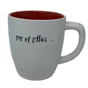 Rae Dunn Artisan Collection By Magenta White Ceramic OUT OF OFFICE Coffee Mug